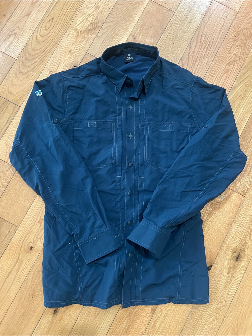 Kuhl Men's Navy Button-Down Work Shirt - Outdoor Performance